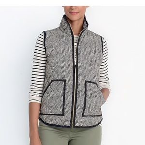 J Crew Printed Quilted Puffer Vest